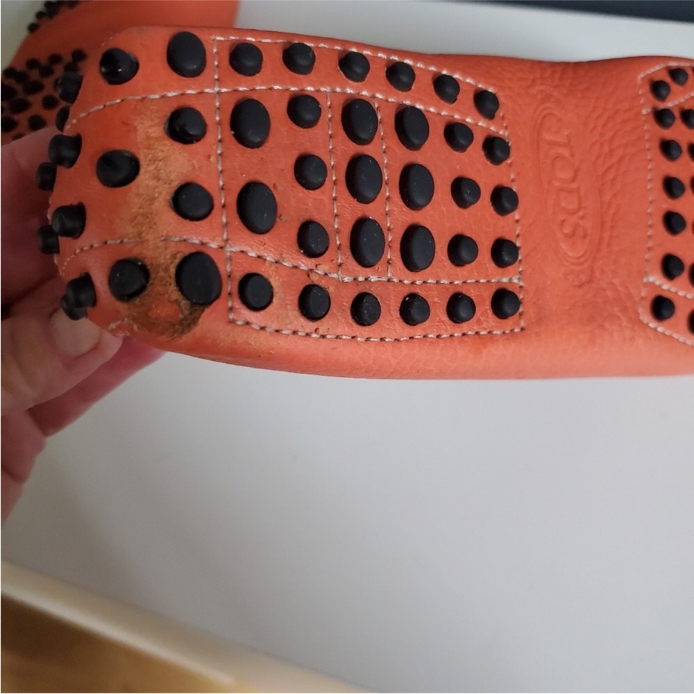 Tod's Gimmino Orange Leather driving shoes size 37.5 - Picture 7 of 7